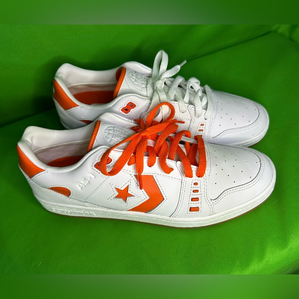 Converse White and Orange Sneakers
